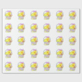 Papier Cadeau Canard de Pâques (Plat)