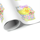 Papier Cadeau Canard de Pâques (Coin rond)