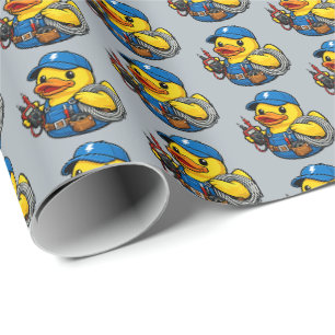 Papier Cadeau Canard en caoutchouc électricien