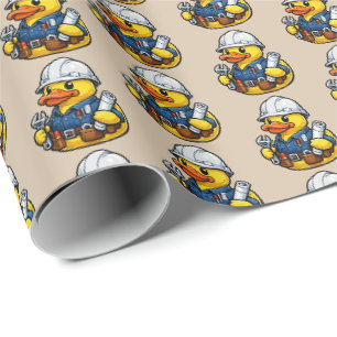 Papier Cadeau Canard en caoutchouc ingénieur