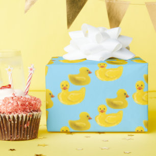 Papier Cadeau Canard en caoutchouc jaune