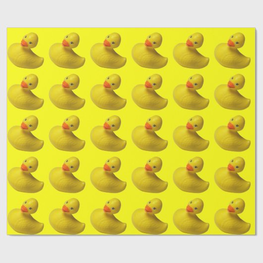 Papier Cadeau Canard en caoutchouc jaune (Plat)