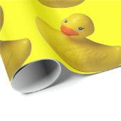 Papier Cadeau Canard en caoutchouc jaune (Coin rond)