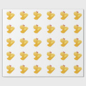 Papier Cadeau Canard en caoutchouc jaune (Plat)