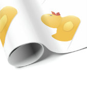 Papier Cadeau Canard en caoutchouc jaune (Coin rond)