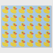 Papier Cadeau Canard en caoutchouc jaune (Plat)