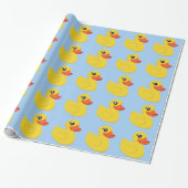 Papier Cadeau Canard en caoutchouc jaune (Déroulé)