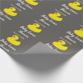 Papier Cadeau canard en caoutchouc jaune - baby shower (Coin)