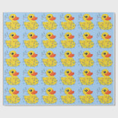 Papier Cadeau Canard en caoutchouc jaune mignon (Plat)