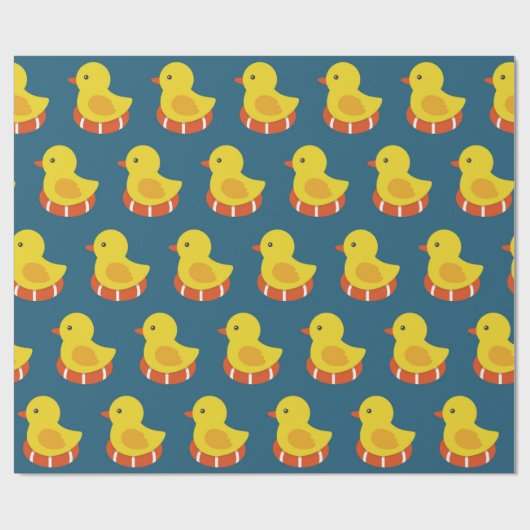 Papier Cadeau canard en caoutchouc jaune sans soudure motif. Vin (Plat)