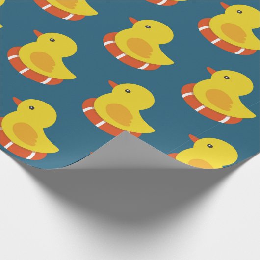 Papier Cadeau canard en caoutchouc jaune sans soudure motif. Vin (Coin)