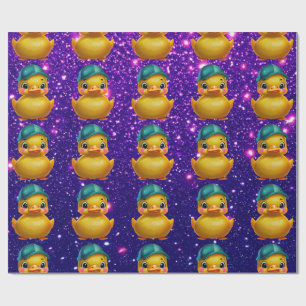 Papier Cadeau Canard en Caoutchouc Mignon Charme Thème Inspiré