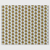 Papier Cadeau Canard en caoutchouc pompier (Plat)