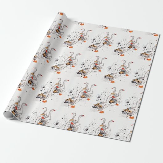 Papier Cadeau Canard mignon (Déroulé)