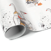 Papier Cadeau Canard mignon (Coin rond)