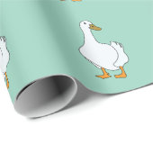 Papier Cadeau Canard Oiseau Canard Blanc (Coin rond)