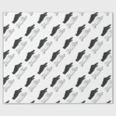 Papier Cadeau Canard Silhouette main (Plat)