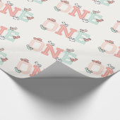 Papier Cadeau Canards Bébés rose et menthe une fille photo 1er a (Coin)