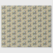 Papier Cadeau Canards colverts, canards branchus et canards à do (Plat)
