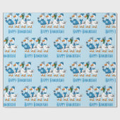 Papier Cadeau Canards de Hanoukka (Plat)