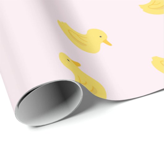 Papier Cadeau Canards en caoutchouc (Coin rond)