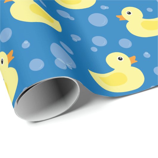 Papier Cadeau Canards en caoutchouc (Coin rond)
