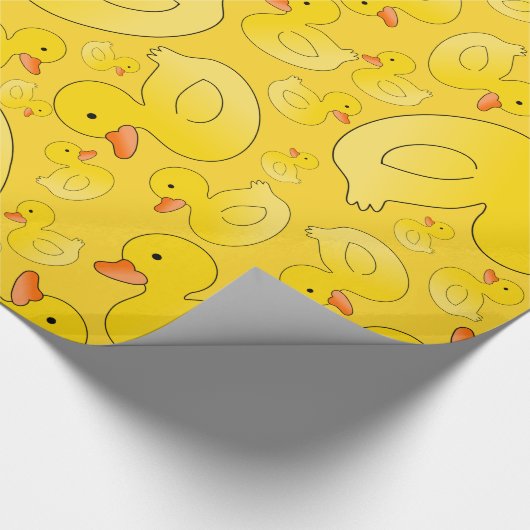 Papier Cadeau Canards en caoutchouc jaune mignons (Coin)