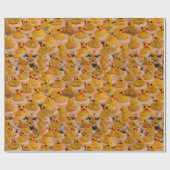 Papier Cadeau Canards en caoutchouc jaune Motif animal (Plat)