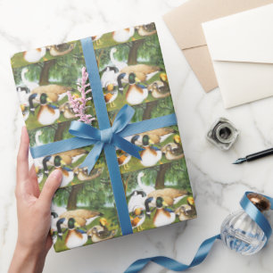 Papier Cadeau Canards et cygnes