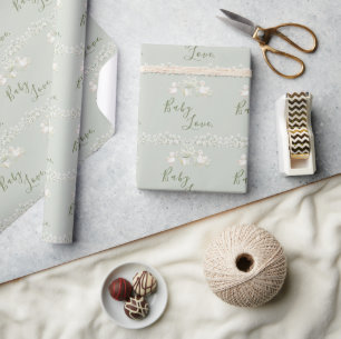 Papier Cadeau Canards mignons & Baby Love Baby Shower Marguerite