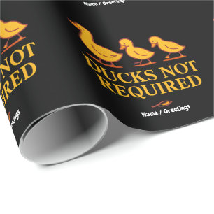 Papier Cadeau Canards non requis Art de canard minimaliste drô