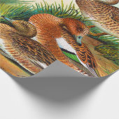 Papier Cadeau Canards vintages À L'Étang 3 Découpage (Coin)