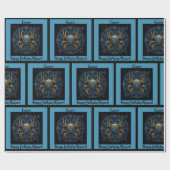 Papier Cadeau Cancer Ajouter un nom Anniversaire Horoscope Cadea (Plat)