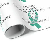 Papier Cadeau Cancer Bully (ruban Turquoise) (Coin rond)