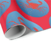 Papier Cadeau Cancer Crabe Zodiac Thunder_Cove (Coin rond)