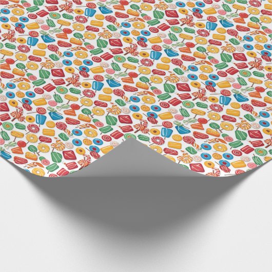 Papier Cadeau Candies Assorties Motifs sans joint (Coin)