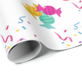 Papier Cadeau Candies du Colorful (Coin rond)