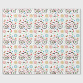 Papier Cadeau Candy Cane Bicycle with Christmas Treats (Plat)