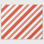 Papier Cadeau Candy Cane Chorus-Big Stripe Diagonal (Plat)