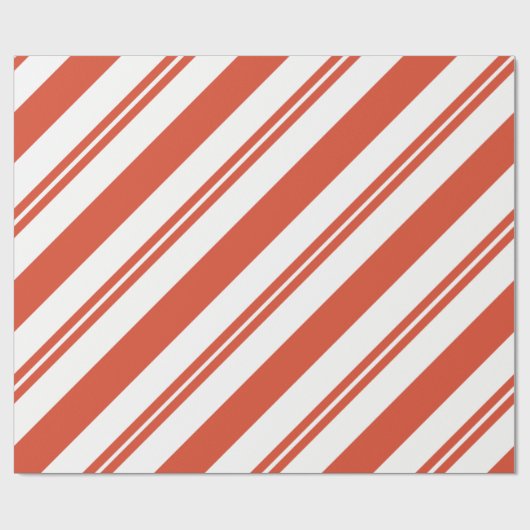 Papier Cadeau Candy Cane Chorus-Big Stripe Diagonal (Plat)