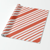 Papier Cadeau Candy Cane Chorus-Stripe-Diagonal (Déroulé)