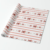 Papier Cadeau Candy Cane Chorus Wrapping Paper (Déroulé)