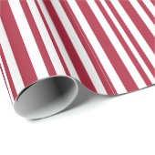 Papier Cadeau Candy Cane Stripes Christmas (Coin rond)
