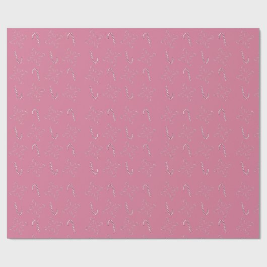 Papier Cadeau Candy Canes 2026 Pink (Plat)