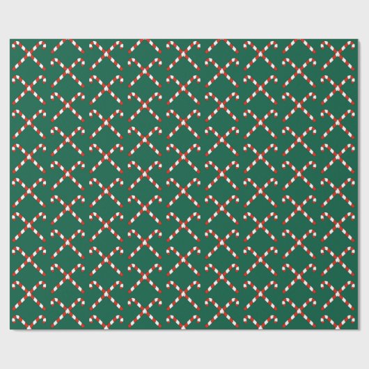 Papier Cadeau Candy Canes Crossed (Plat)