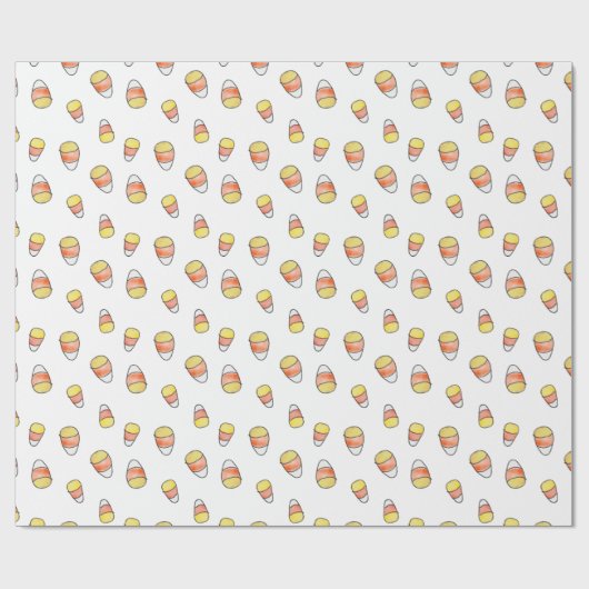 Papier Cadeau Candy Corn Fall Wrapping Paper (Plat)