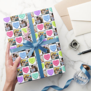 Papier Cadeau Candy Hearts Photo Saint-Valentin