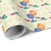 Papier Cadeau Candy Noël Design Noël (Coin rond)