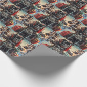 Papier Cadeau Cane Corso Chien équitation Moto Noël (Coin)