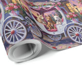 Papier Cadeau cane corso Dog Valentine's Day (Coin rond)